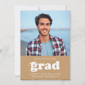 KABELRETRO HAT SICH AN DER GRAD FOTO GRAD INVITE EINLADUNG (Vorderseite)