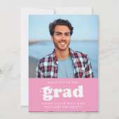 KABELRETRO HAT SICH AN DER GRAD FOTO GRAD INVITE EINLADUNG (Vorderseite)