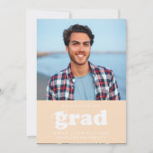 KABELRETRO HAT SICH AN DER GRAD FOTO GRAD INVITE EINLADUNG (Vorderseite)