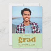 KABELRETRO HAT SICH AN DER GRAD FOTO GRAD INVITE EINLADUNG (Vorderseite)