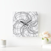 Kabeluhr Quadratische Wanduhr (Zuhause)