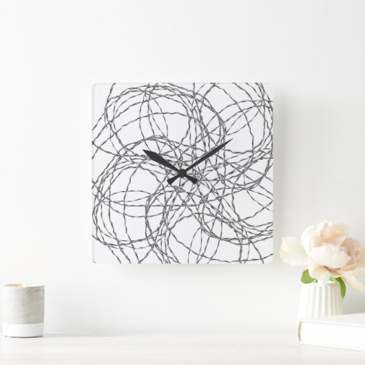 Kabeluhr Quadratische Wanduhr (Zuhause)