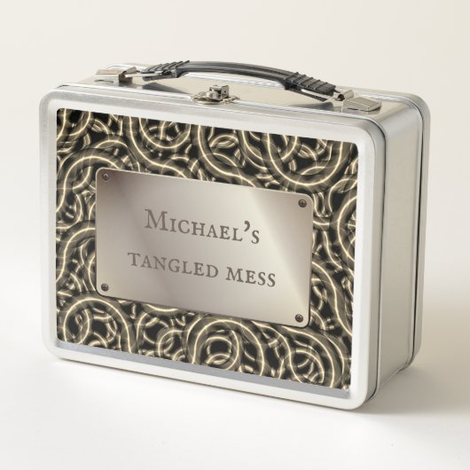 Kabelverschraubungen im Di-Zuhause-Veranstalter Metall Brotdose (Vorderseite)