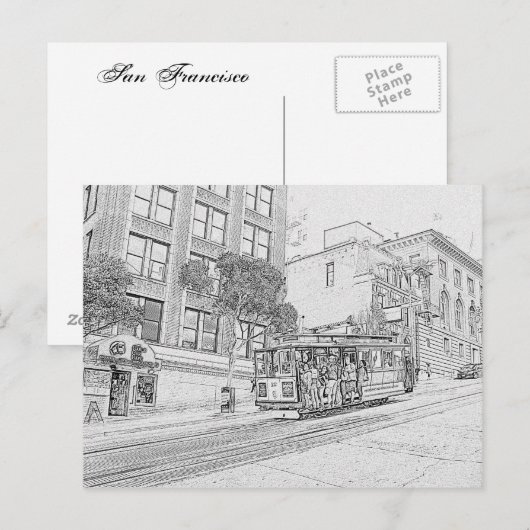 Kabelwagen Postkarte (Vorne/Hinten)