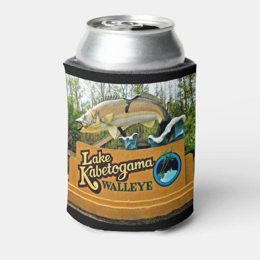 Kabetogama Lake Walleye Custom Cooler Dosenkühler (Kanne Rückseite)