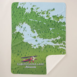 Kabetogama-See, Minnesota, USA Reisekarte. Sherpadecke