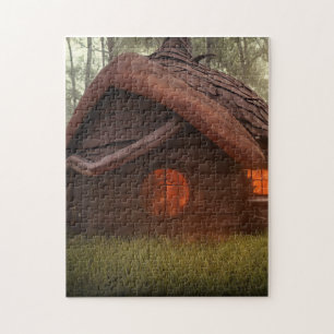 KABIN IN WOODS FANTASY ART JIGSAW PUZZLE