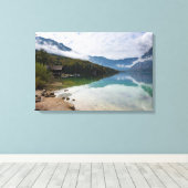 Kabine am Bohinj-See in Slowenien Leinwanddruck (Insitu (Holzboden))