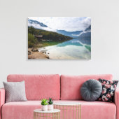 Kabine am Bohinj-See in Slowenien Leinwanddruck (Insitu (Wohnzimmer))