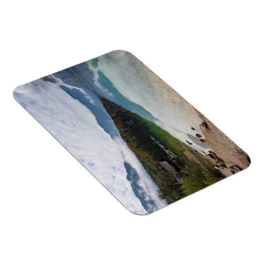 Kabine am Bohinj-See in Slowenien Magnet (Rechte Seite)