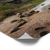 Kabine am Bohinj-See in Slowenien Poster (Ecke)