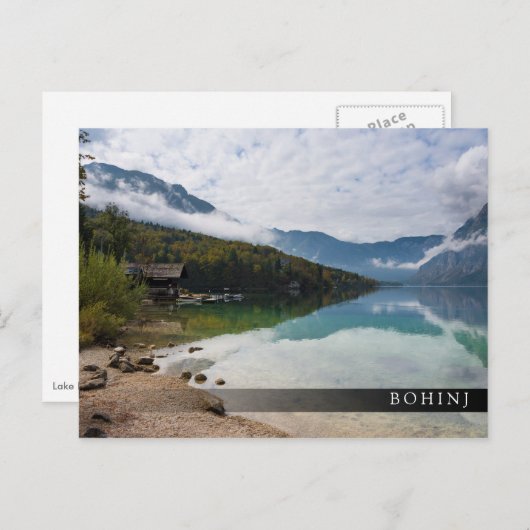 Kabine am Bohinj-See in Slowenien Postkarte (Vorne/Hinten)