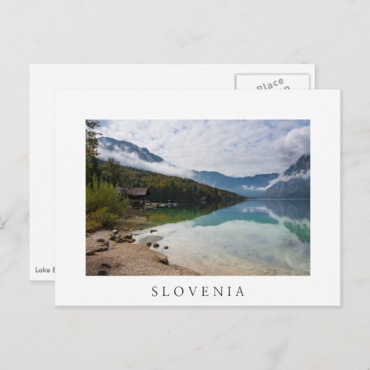 Kabine am Bohinj-See in Slowenien Postkarte (Vorne/Hinten)