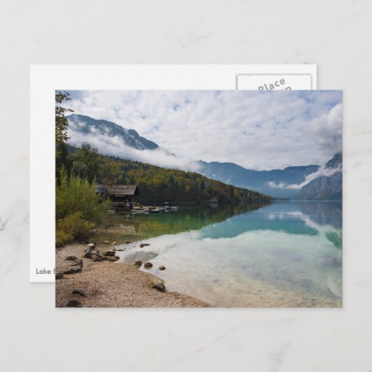 Kabine am Bohinj-See in Slowenien Postkarte (Vorne/Hinten)