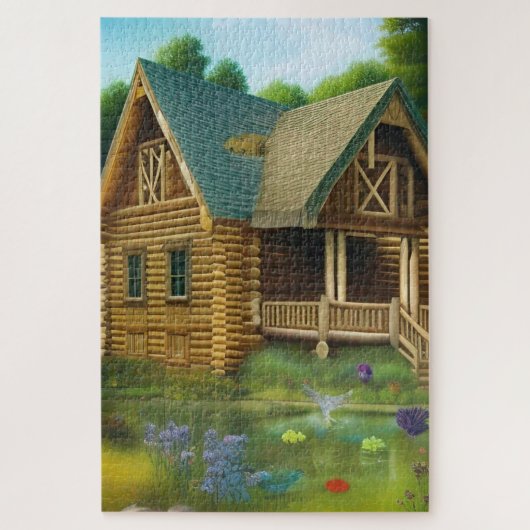 Kabine am Pond Jigsaw Puzzle (Vertikal)