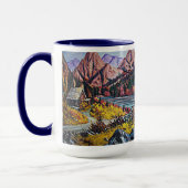 Kabine am See Ölgemälde Tasse (Links)