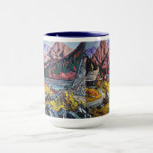 Kabine am See Ölgemälde Tasse (Zentrum)