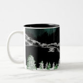 Kabine, Berge, Aurora Zweifarbige Tasse (Links)