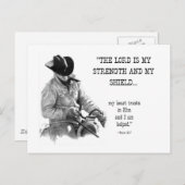 KABINE: BIBLE: STRENTGH, SHIELD: REALISMUS DES RAT POSTKARTE (Vorne/Hinten)