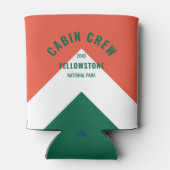 Kabine Crew Peronalized Zielort Retro Rot Grün Dosenkühler (Rückseite)