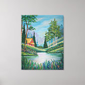 Kabine durch das Strom-Ölgemälde Leinwanddruck (Vorderseite)