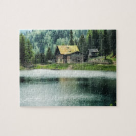 Kabine durch den See 8x10 Puzzle