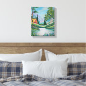 Kabine durch Stream Fine Art Malerei 8x10 Leinwanddruck (Insitu (Schlafzimmer))