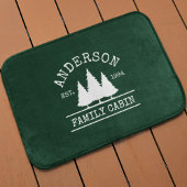 Kabine Familienname Forest Green Badematte