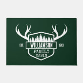 Kabine Familienname Forest Green Fußmatte (Vorderseite)