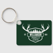 Kabine Familienname Forest Green Schlüsselanhänger (Rückseite)