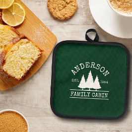 Kabine Familienname Forest Green Topflappen