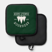 Kabine Familienname Forest Green Topflappen (Vorderseite/Rückseite)