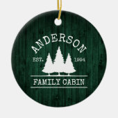 Kabine Familienname Rustikaler Grünwald Keramik Ornament (Vorne)