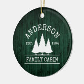 Kabine Familienname Rustikaler Grünwald Keramik Ornament (Links)