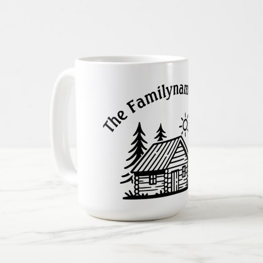 Kabine für benutzerdefinierte Familien Kaffeetasse (Vorderseite Links)