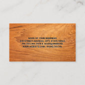 Kabine | Holzkörner Visitenkarte (Rückseite)