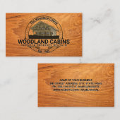 Kabine | Holzkörner Visitenkarte (Vorne/Hinten)