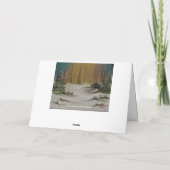 Kabine im Holz Feiertagskarte (Rückseite)