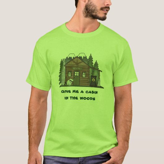 Kabine im Holz-Mens-T-Shirt T-Shirt (Vorderseite)