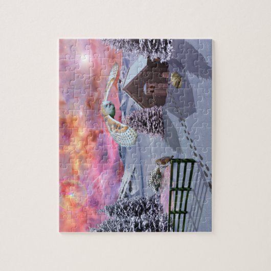 Kabine im Schnee Puzzle (Vertikal)