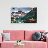 Kabine im Wald Leinwanddruck (Insitu (Wohnzimmer))