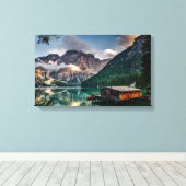 Kabine im Wald Leinwanddruck (Insitu (Holzboden))