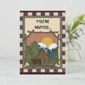 Kabine im Wald zu jedem Zweck Einladung (Stehend Vorderseite)