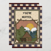 Kabine im Wald zu jedem Zweck Einladung (Vorne/Hinten)