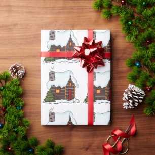 Kabine im Winter Geschenkpapier