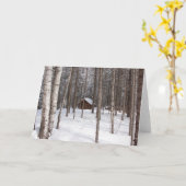 Kabine im Winter notecard Karte (Gelbe Blume)
