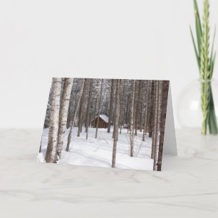 Kabine im Winter notecard Karte