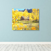 Kabine in Aspens Leinwanddruck (Insitu (Holzboden))