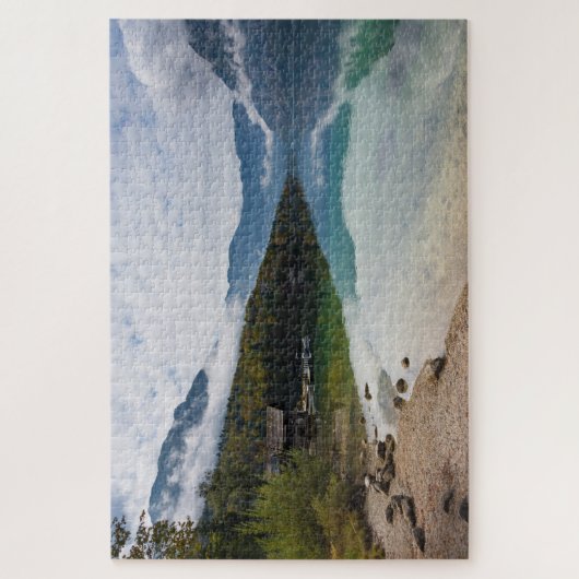 Kabine in Bohinj See in Slowenien Puzzle (Vertikal)