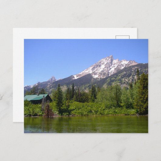 Kabine in den Tetons Postkarte (Vorne/Hinten)